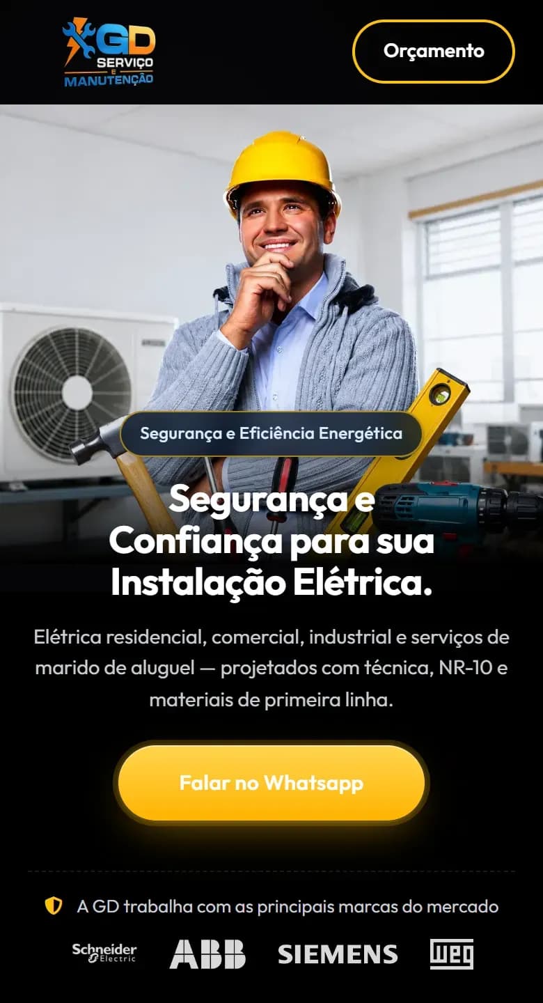 O mesmo site no celular